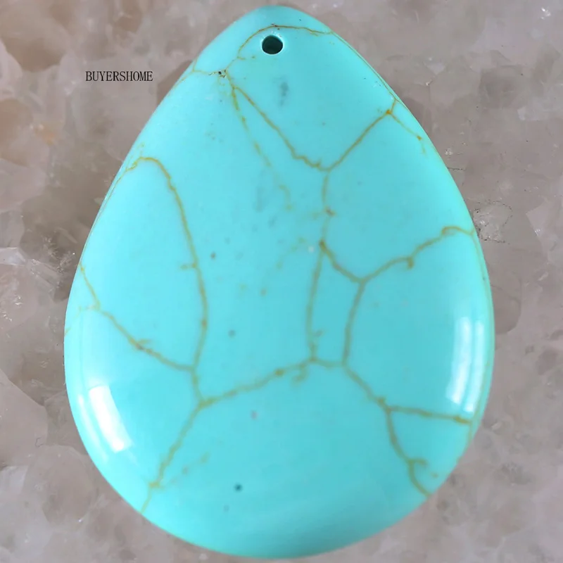 Green Turqoise Модное ювелирное изделие, натуральный камень, капля воды, тигровый глаз, унакит, эпидот, зеленый авантюрин, родонит, оникс, кристальная подвеска, 1 шт - Окраска металла: Green Turqoise