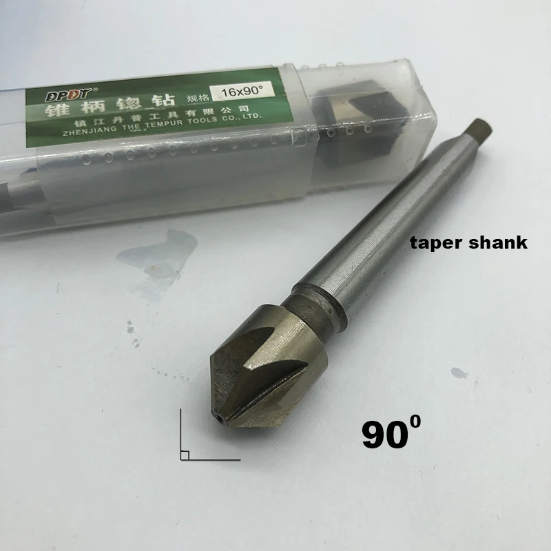 1Pc  14MM   25mm  63MMDia  90 Degree Angle Steel Counterbore Drill Bits Countersink Bit Taper Shank for Power Tools Silver