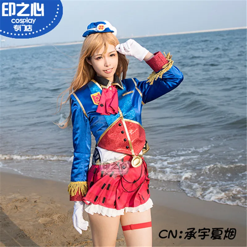 

Платье ханамару со шлейфом и надписью Love Live Sunshine