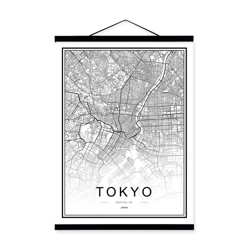 Black White Custom World City Map Paris London New York Posters Nordic Living Room Wall Art Pictures Home Decor Canvas Painting | Дом и сад