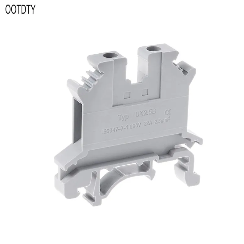 OOTDTY 10 шт./компл. UK-2.5B Клеммная колодка винт общего применения PCB din-рейку проводки Termianl разъем