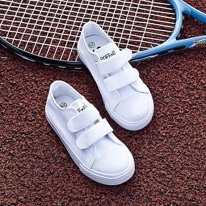 2017 Autumn Candy Color Canvas School Boys Girls Sports Shoes Causal Sneakers Kids Dance Children's Small White | Детская одежда и