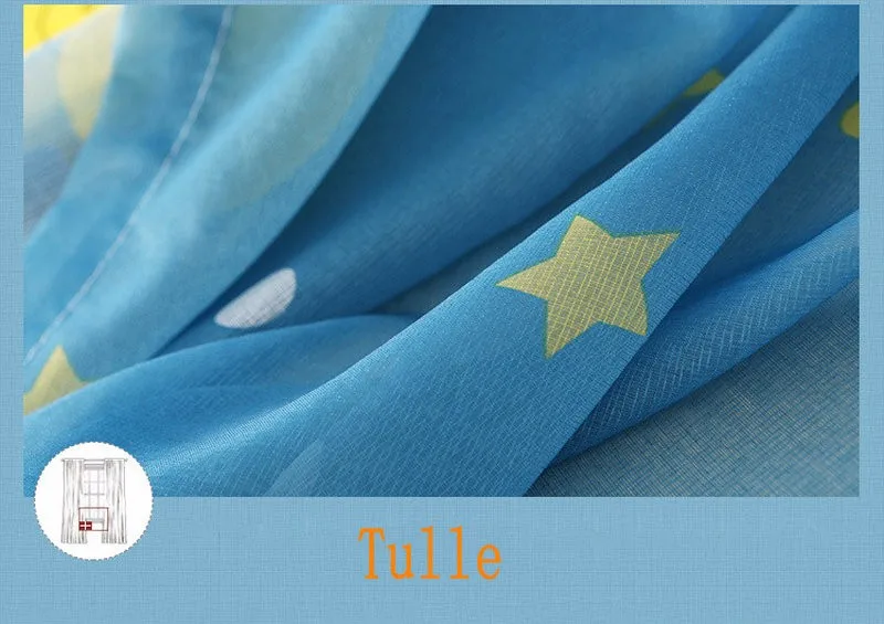 Готовые астрономические шторы с Луной/звездой/планетой Скай для детей/детские