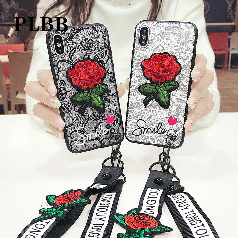 Модный чехол PLBB для девочек iPhone 6 6S Plus 7 8 X жесткие чехлы телефона из поликарбоната