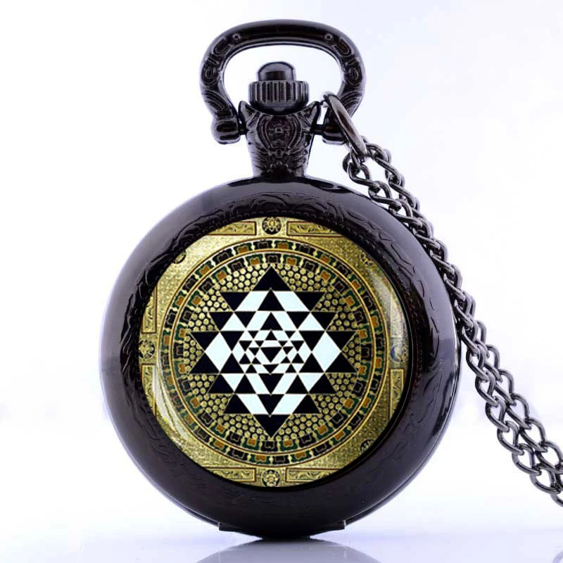 Sri yantra pocket watch necklace Sacred geometry Yoga Pendant Spiritual Jewelry Buddhist mandala | Украшения и аксессуары
