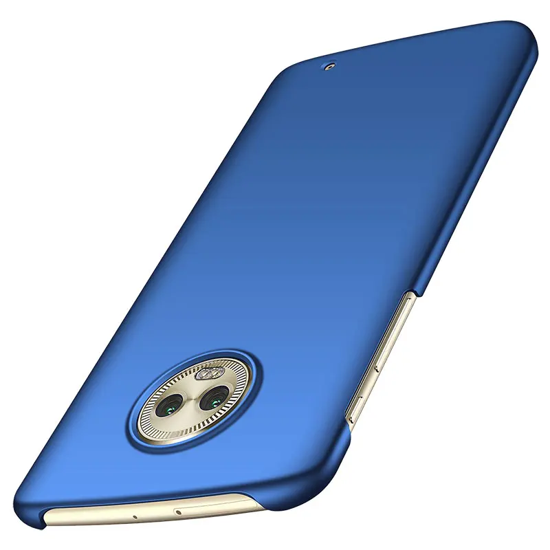 Для Motorola G6 плюс G7 Мощность G5 G6 G5S тонкий Премиум Матовый Твердый матовый пластик ПК чехол для Motorola Moto X4 Z2 Z3 E5 G7 играть - Цвет: Синий