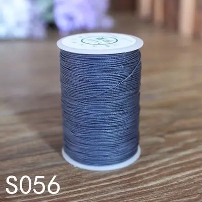 S056 0,6 мм сильная прочность 95 м/рулон лавсановой вощеной линии Круглый кожаный ремесло для шитья обуви DIY ювелирных изделий для браслета ожерелья - Цвет: S056