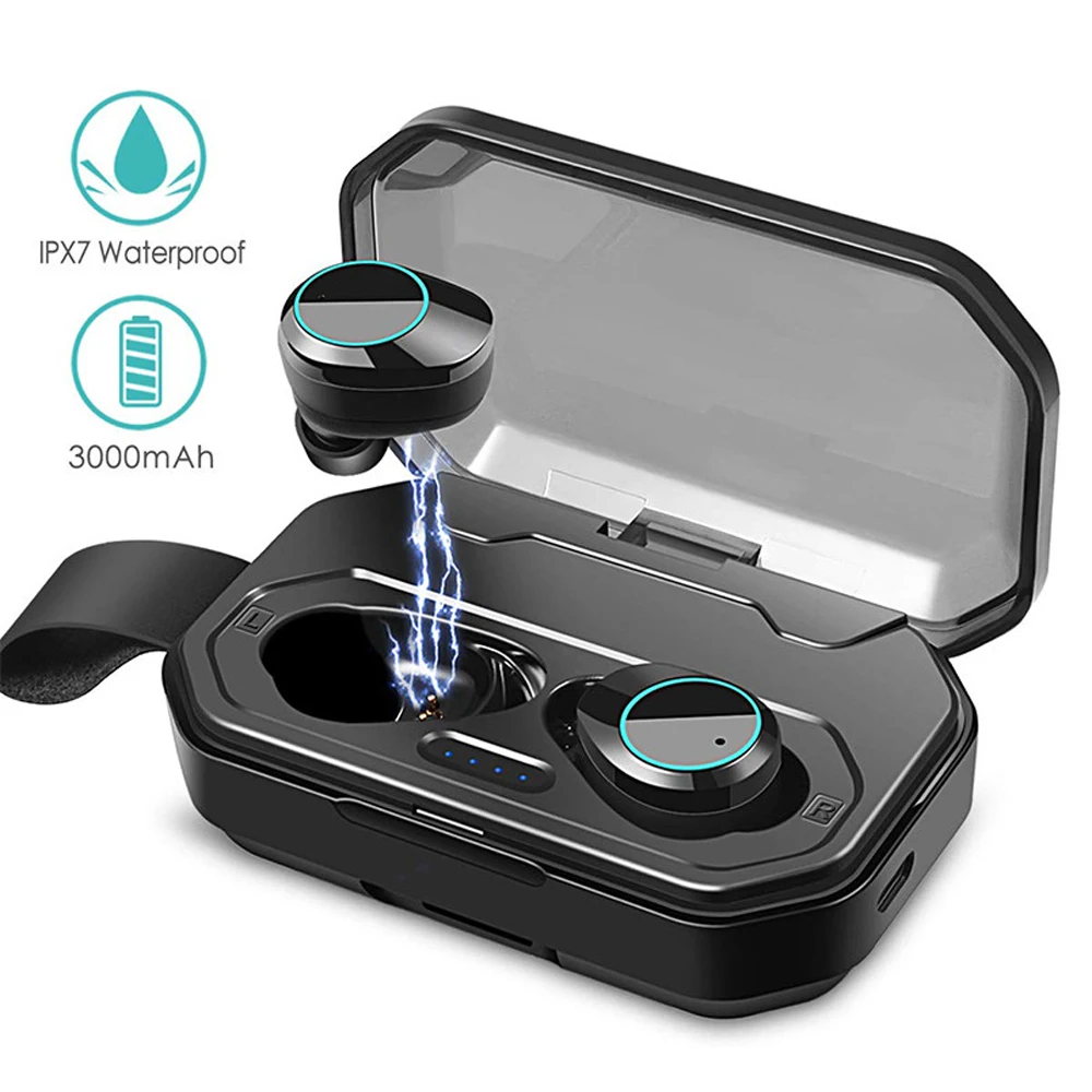 Q6 TWS Bluetooth 5 0 гарнитура с сенсорным управлением IPX7 Водонепроницаемая беспроводная