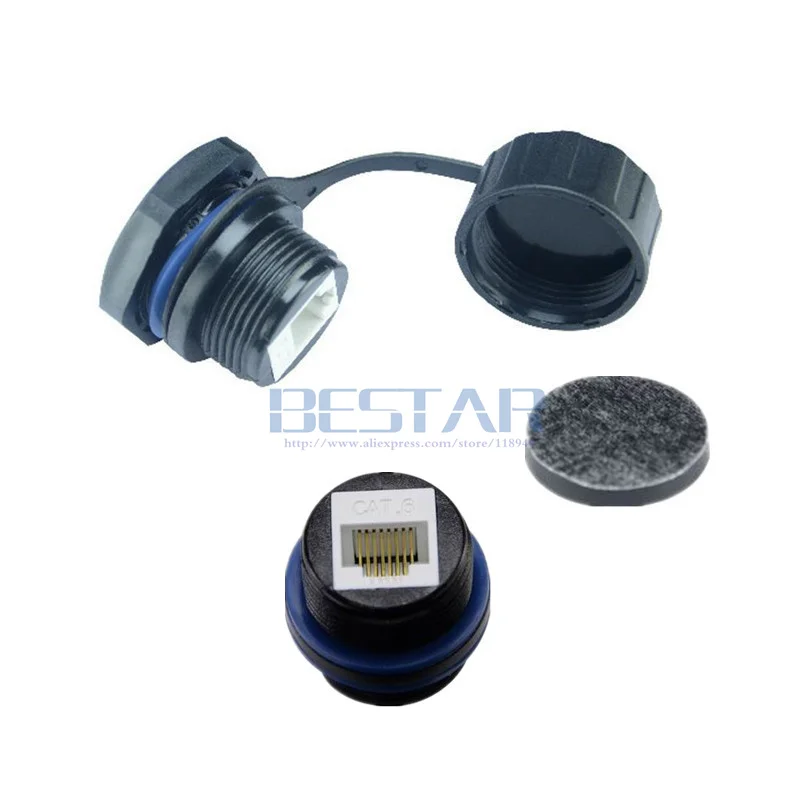 RJ45 водонепроницаемый разъем Ethernet LAN RJ 45 открытый AP M25 без защитной прямой головки