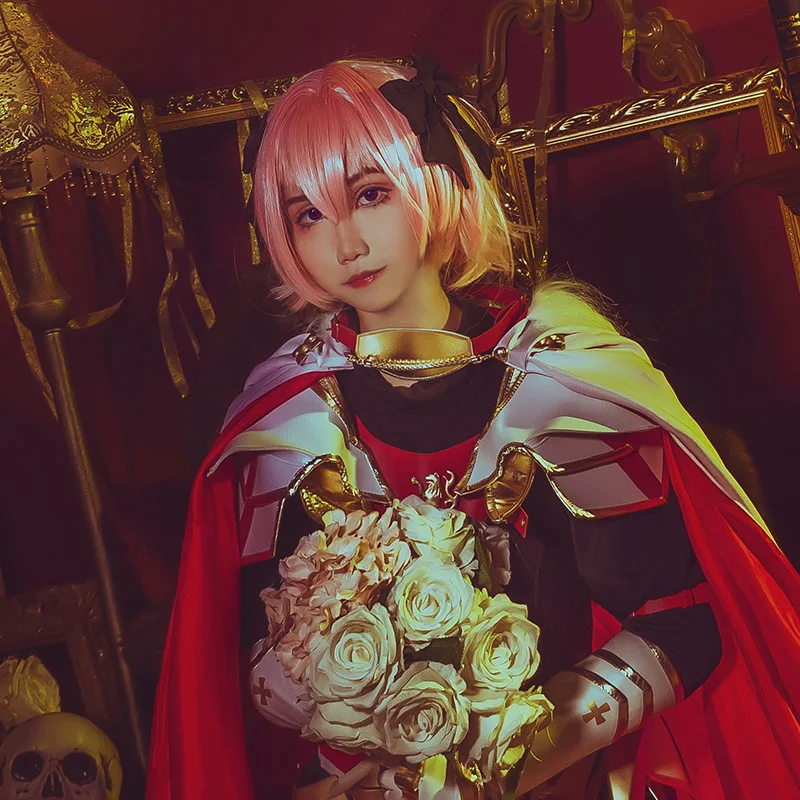 Fate/Grand Order Astolfo боевая униформа Хэллоуин Косплей Костюм Униформа платье+ плащ+ броня XS-L