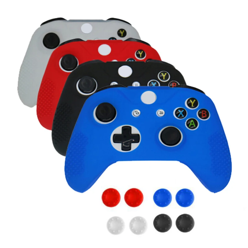 Для Microsoft Xbox One S Мягкий чехол из силикона и резины кожи контроллер защитную пленку