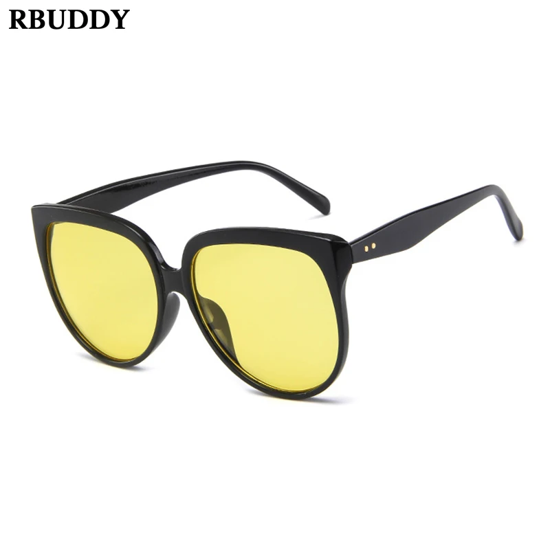 RBUDDY Новые Солнцезащитные очки женские и мужские пластиковые 2019 Ретро кошачий