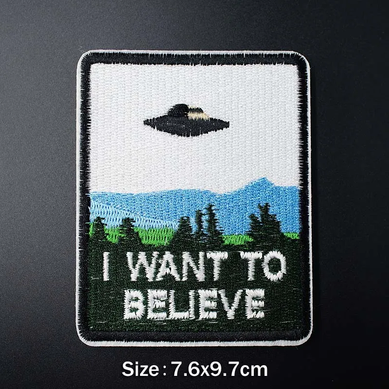 UFO (Размер: 7 6 х9 см) значки сделай сам вышивка ремонт патч аппликация Детские
