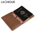 Обложка для паспорта из натуральной кожи Крейзи Хорс для мужчин и женщин