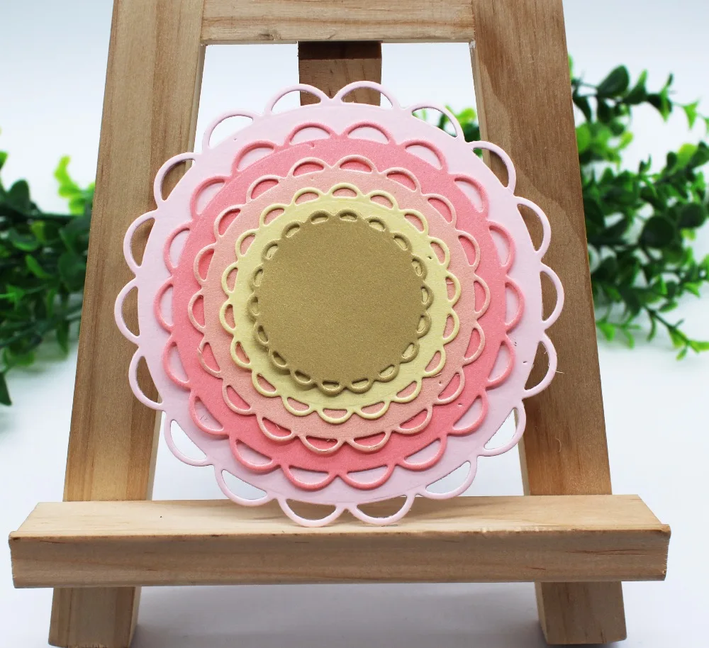 5 шт. 11*11 см цветок Doily металлические Вырубные формы Вырубные штампы для DIY скрапбукинга фотоальбом трафареты с тиснением бумажные карты