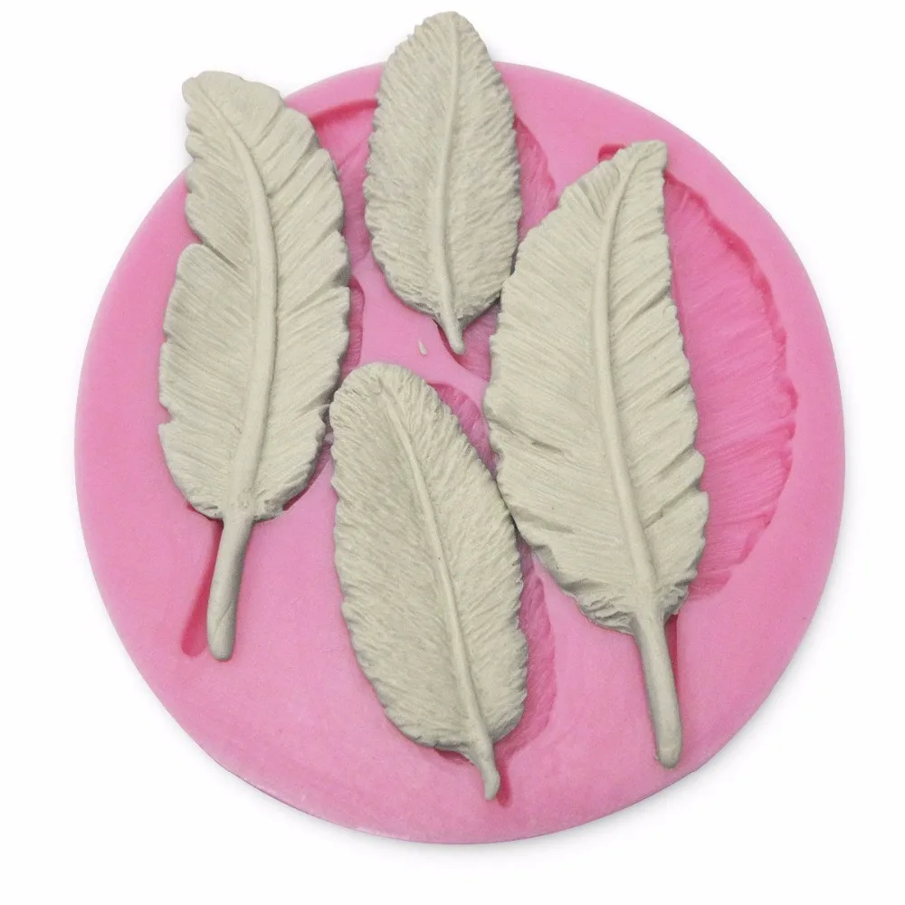 3d Feather Silicone Cake Decorating Mold Fondant Mould Bakeware Soap diy Sugar craft Art Resin Clay Making topper | Дом и сад
