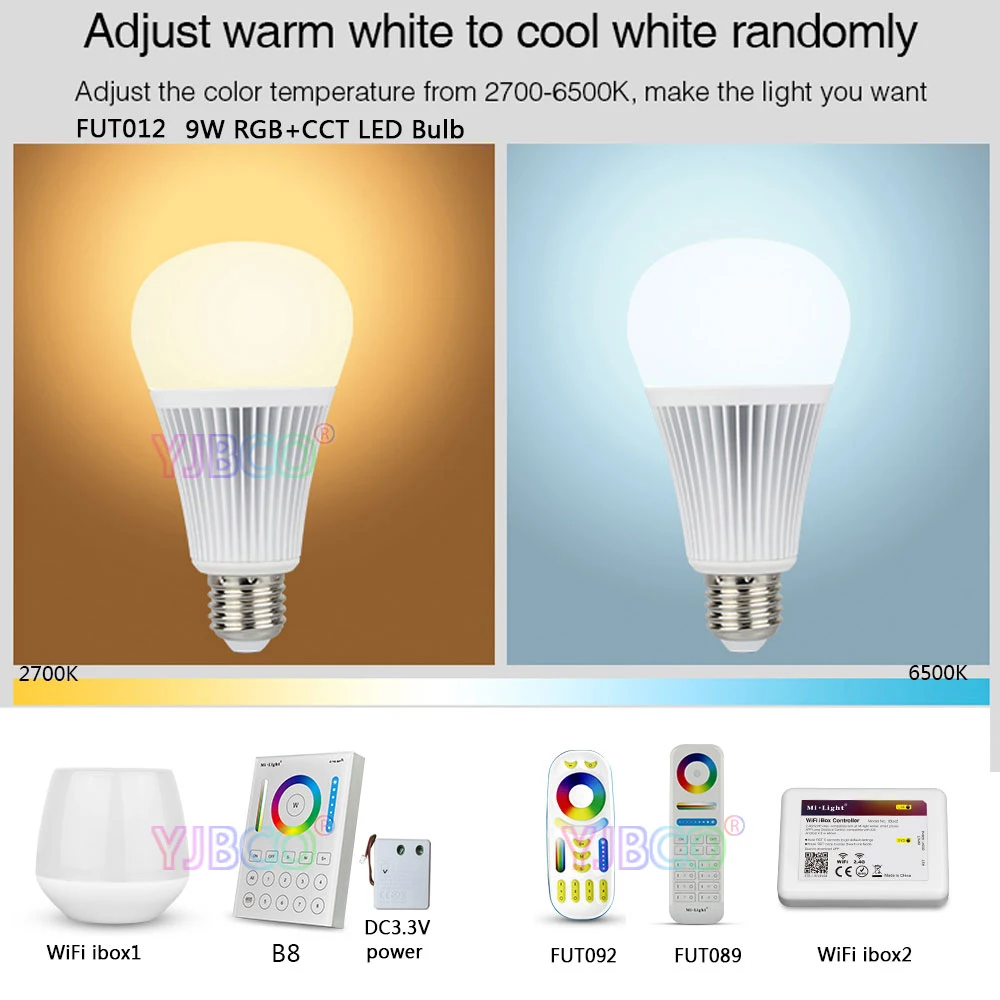 FUT069 Miboxer 15 Вт IP54 Водонепроницаемый RGB+ CCT светодиодный светильник с регулируемой яркостью AC86-265V круглый светильник 2,4 г B8 FUT092 пульт дистанционного управления