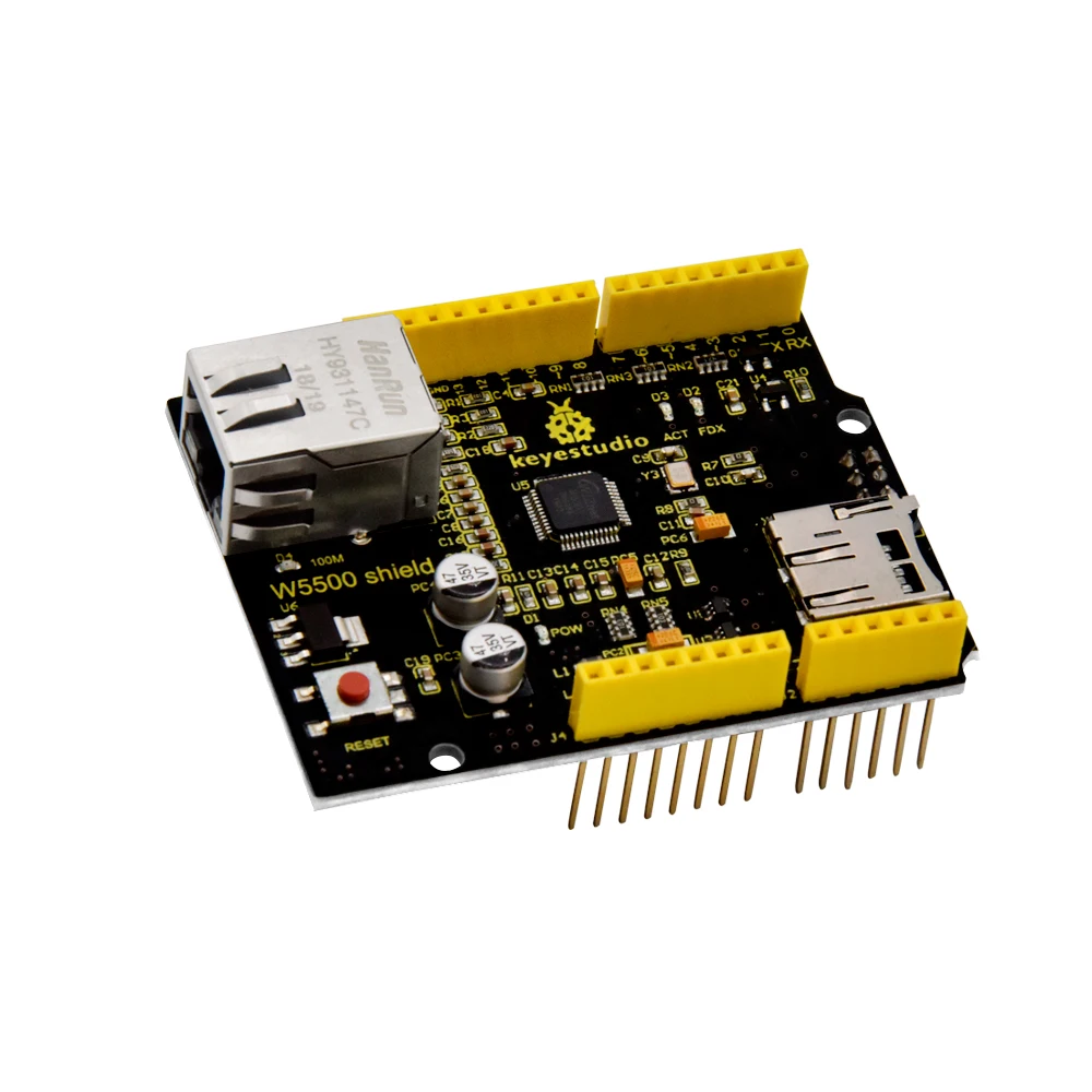 Плата расширения Keyestudio W5500 Ethernet Shield для управления Arduino (без POE) | Электронные