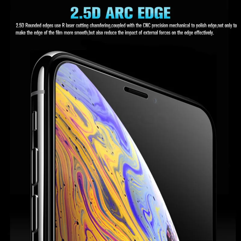 Взрывозащищенное Закаленное стекло для iPhone XS Max XR X 9H 0 26 мм Защитная пленка экрана