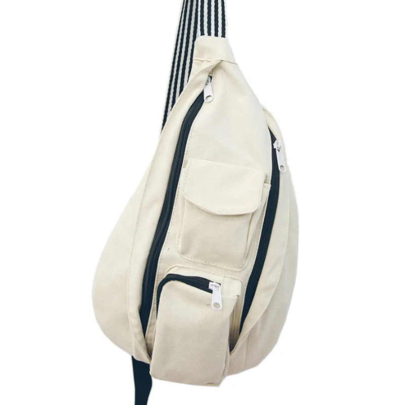 Canvas Sling Chest Bag for Men Back Pack Crossbody Bags Messenger Shoulder Travel Hiking Riding Daypack |