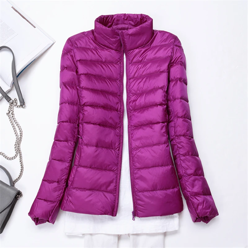 Новинка осенне зимняя женская ульсветильник Кая пуховая куртка парка на белом