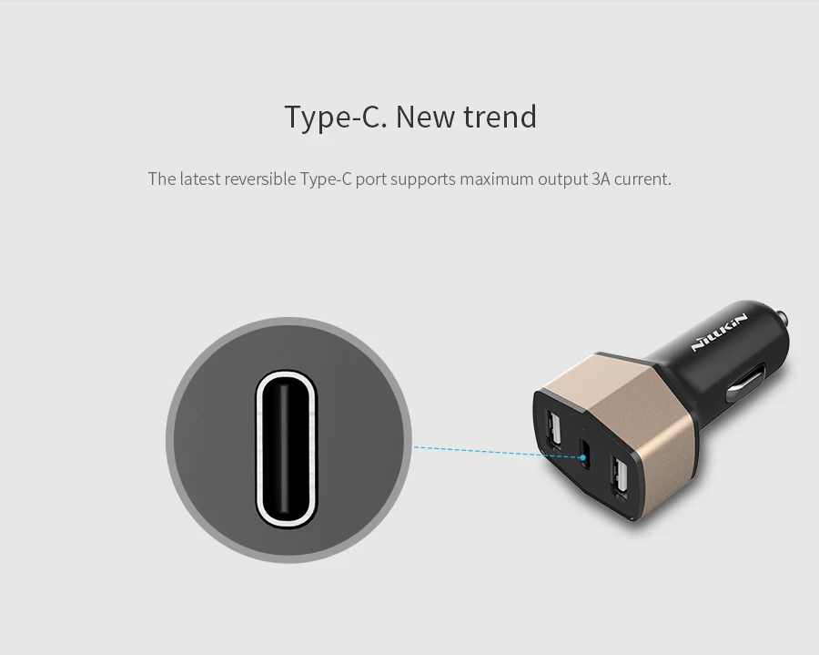 Быстрое зарядное устройство Nillkin Celerity 5 В а 2 порта USB Type-C быстрое автомобильное