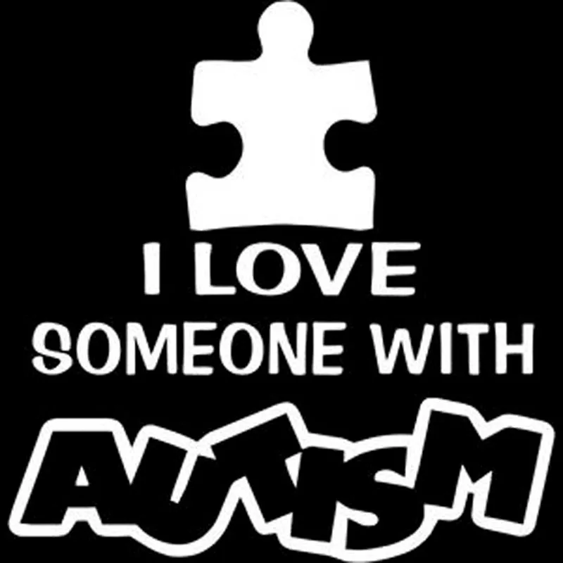 Виниловая наклейка для автомобиля Я люблю кого то с аутизмом 15x15 4 см|car sticker|decals