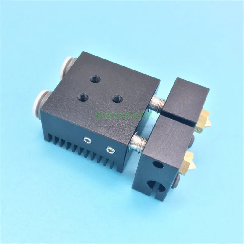 Новый радиатор Chimera Plus + Двойная Экструзионная головка 2 в out V6 PT100 hotend kit 1 75 мм 0 4 Для