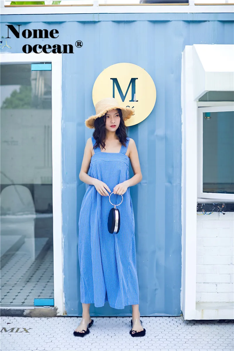 High Street Полосатый Брюки Комбинезоны для Для женщин чулок Широкие штаны брюки