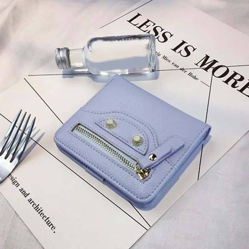 Новинка Модные короткие женские кошельки Мини для денег складной кошелек мелочи