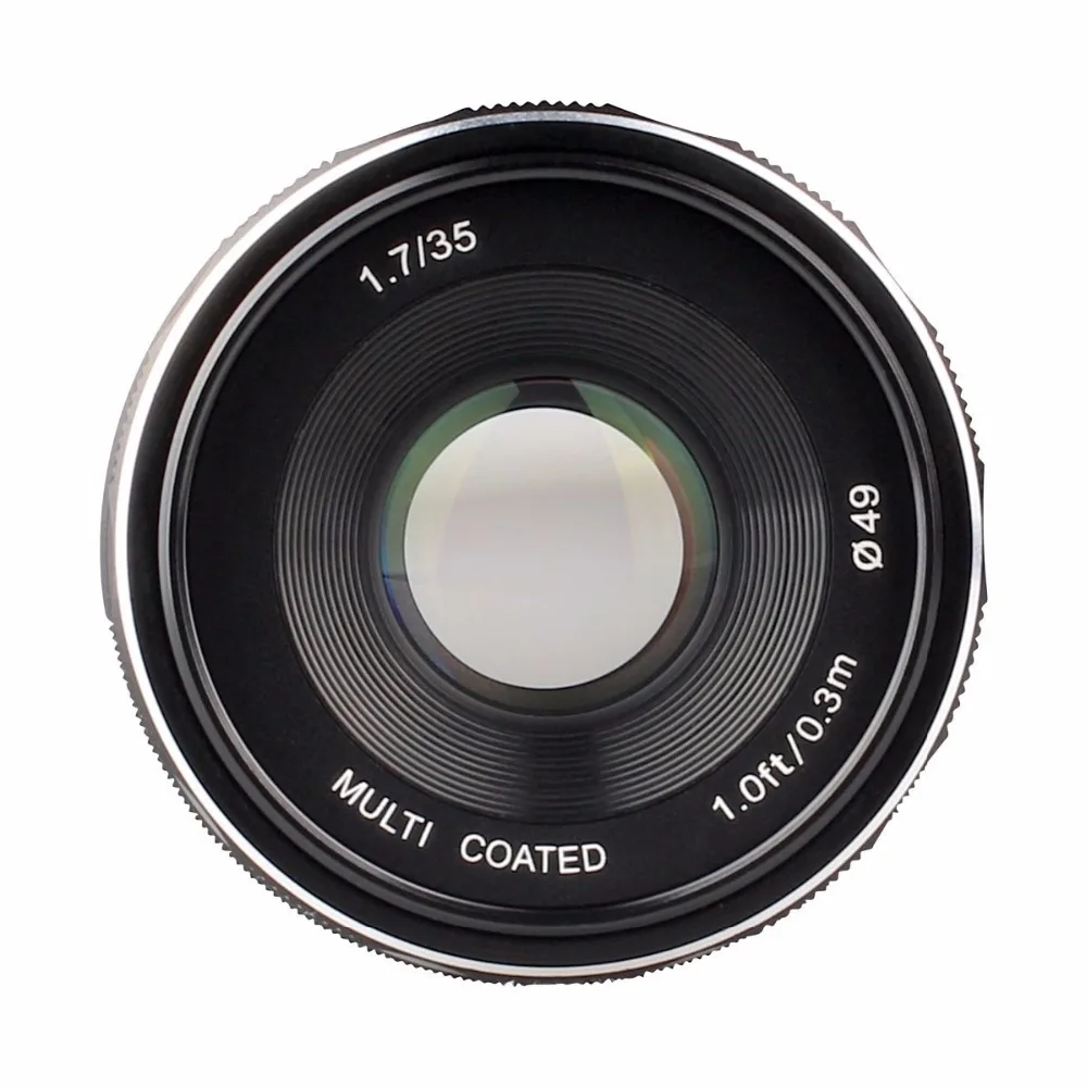 Meike 35 мм f1.7 ручной фокусирующий объектив с фиксированным фокусным расстоянием