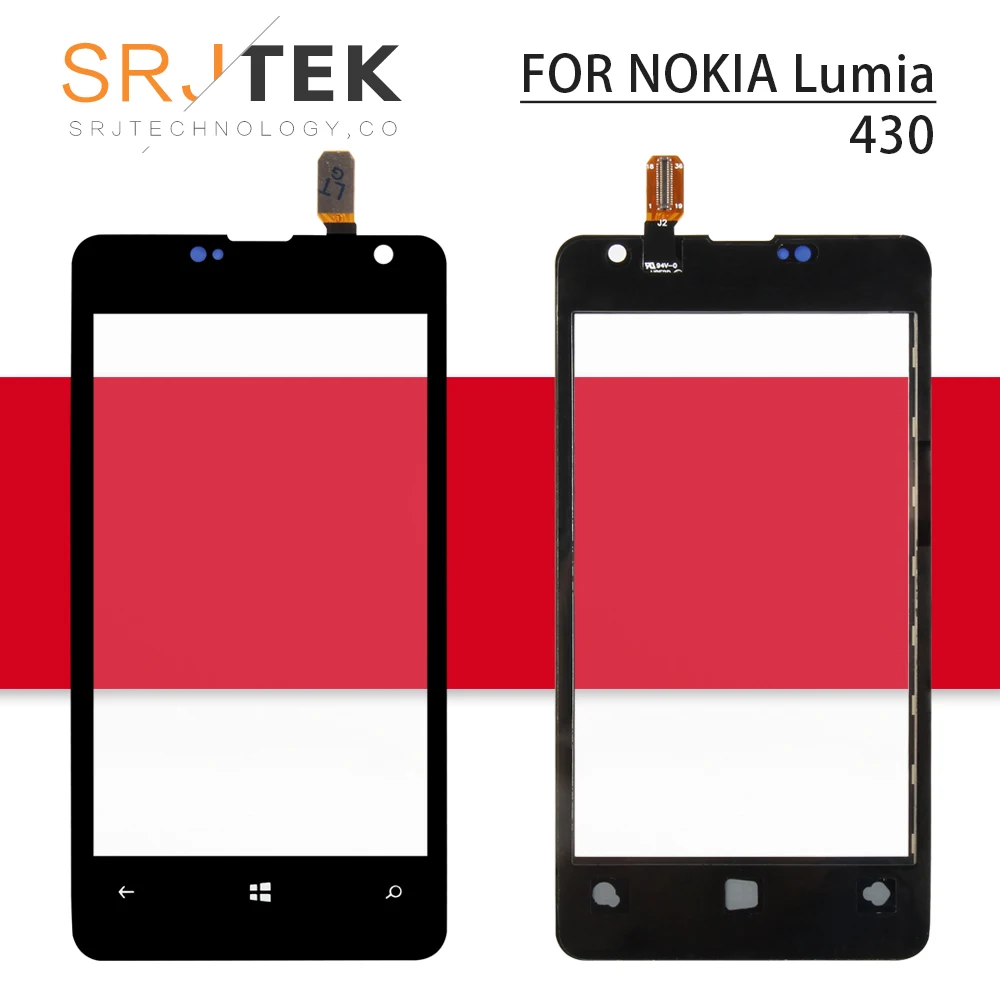Сенсорный экран для Nokia Microsoft Lumia 430 запасная Передняя стеклянная панель с