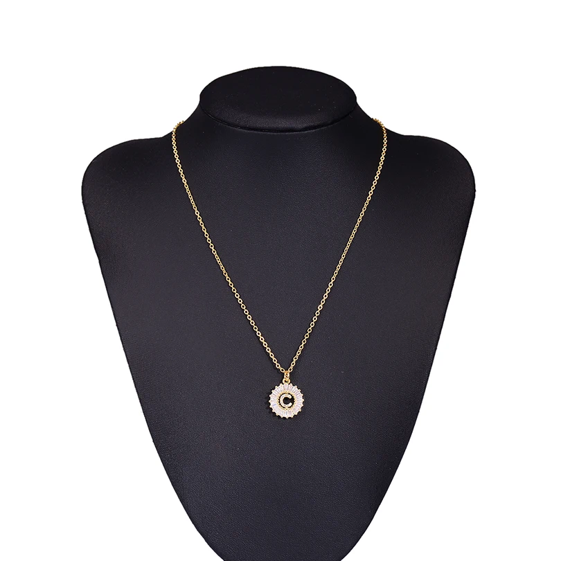 Pipitree медный белый кубический цирконий 26 подвеска в виде Буквы Алфавита Ожерелье s A-Z цепочка для женщин ювелирные изделия