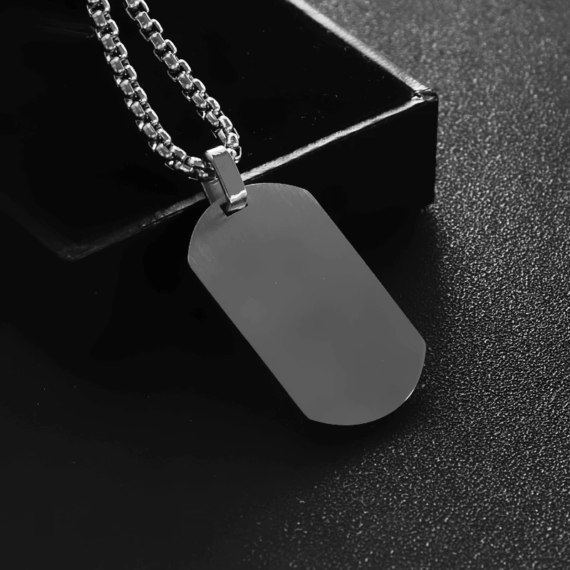 Медицинский знак серебряное ожерелье цепь 316L индивидуальная из нержавеющей