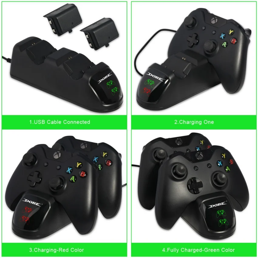 Зарядное устройство для контроллера Xbox One/Xbox One S/Xbox X зарядная станция двух
