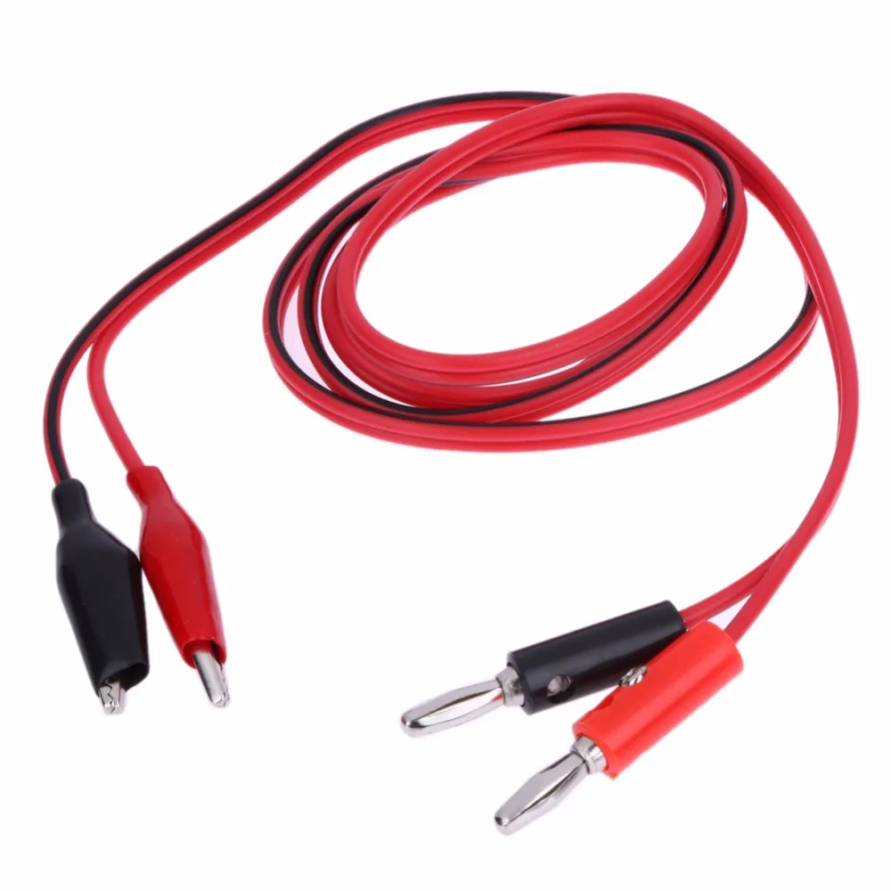 Alloyseed 102cm Alligator Testing Cord Lead Clip To Banana Plug For Multimeter Test Eletrical Parts | Электроника