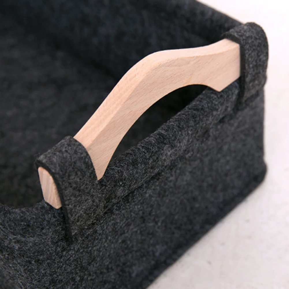 Корзина для хранения DIY офисная домашняя настольная коробка для хранения войлочная переносная корзина для хранения снэк-игрушка ювелирные изделия корзины для макияжа