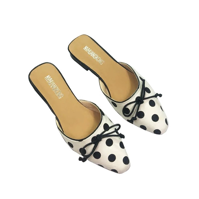 Корейский плед слайды Женские босоножки лук узел Шлёпанцы обувь женские летние