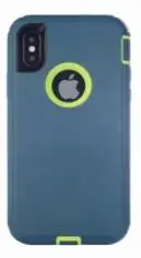 Green Защитный чехол для iPhone7 6 Plus 6s 8 8 plus X 3 в 1 шт. резиновые гибридные тяжелые военные противоударные панцири чехлы для iPhone XR XS MAX - Цвет: Green