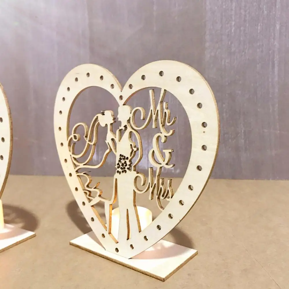 1 набор свадебных деревянных украшений MR& MRS романтическая подвесная тарелка в форме сердца с светодиодный светильник украшение для дома свадебное украшение
