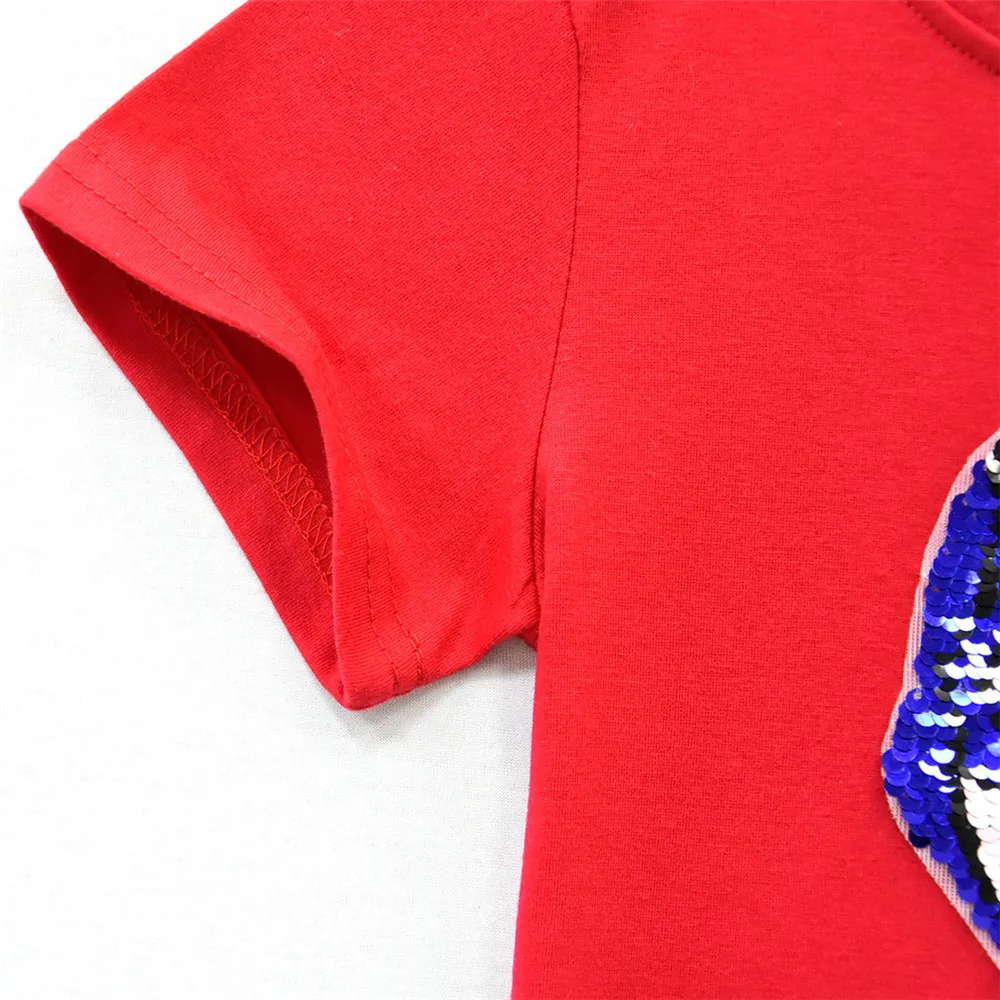 Футболка с принтом мстители Капитан Америка Двусторонняя блестками футболка