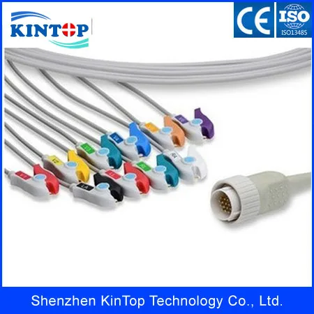 5 шт./лот совместимый с новым Kenz PC-104 ECG 10 Lead ECG/EKG Cable AHA Banana 4 0 мм для kenz IEC без