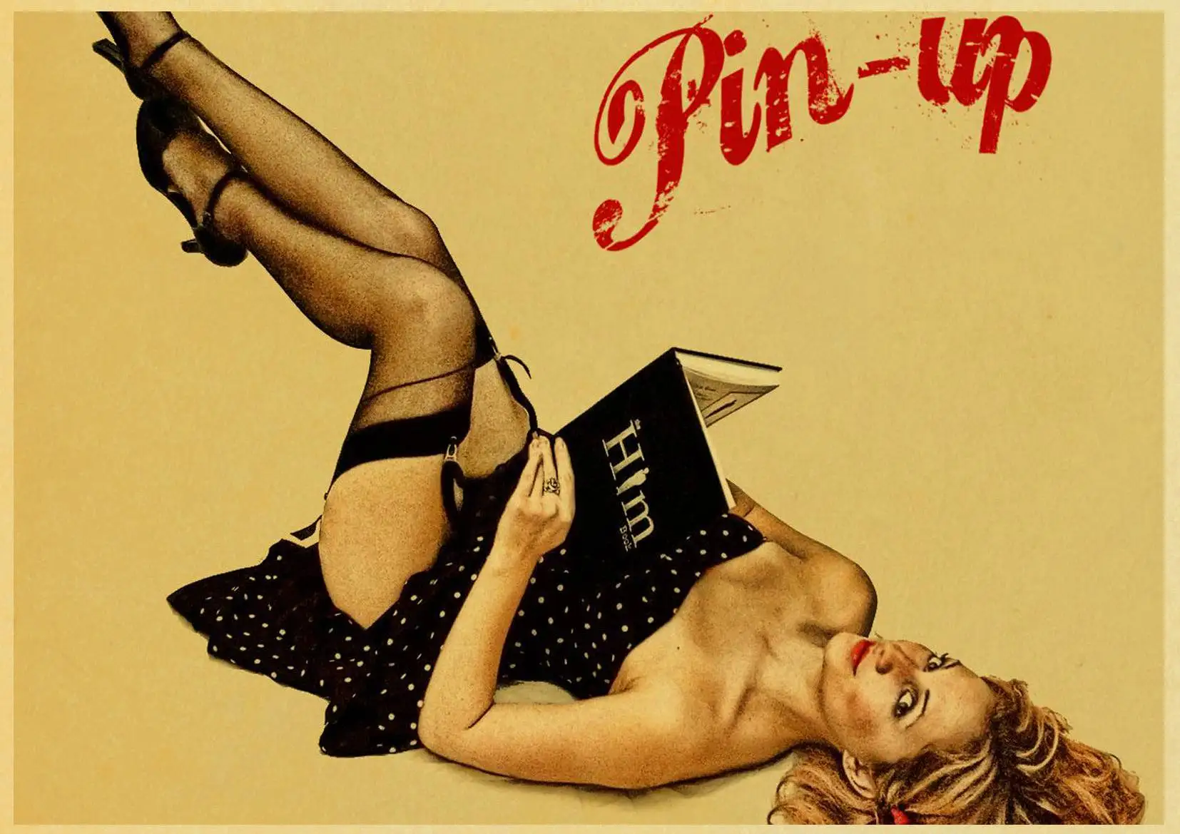 E104 Pin Up сексуальная девушка высокое качество ретро постер ВИНТАЖНЫЙ ПЛАКАТ настенный Декор для дома Бар Кафе - Цвет: E104