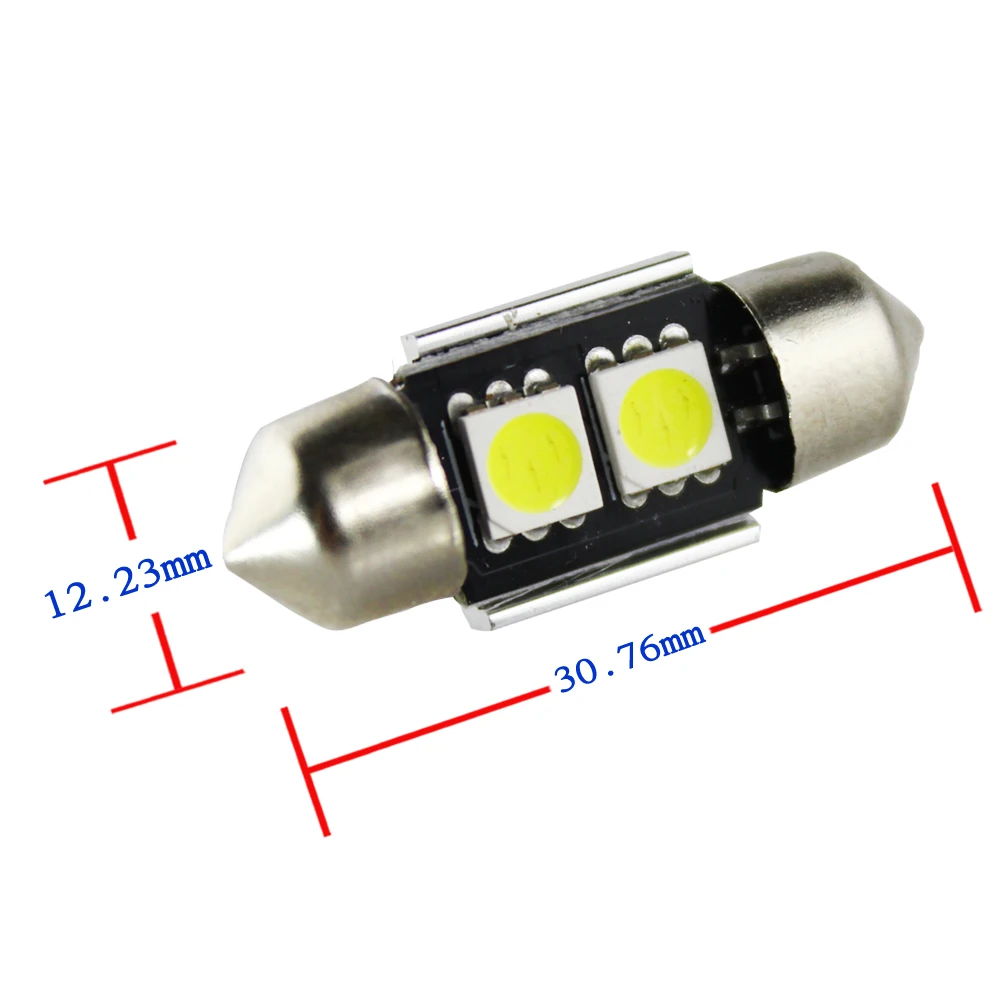 TraceBest 4 шт. 31 мм 2SMD 5050 светодиодный Canbus салона светильник Авто купол с фестонами