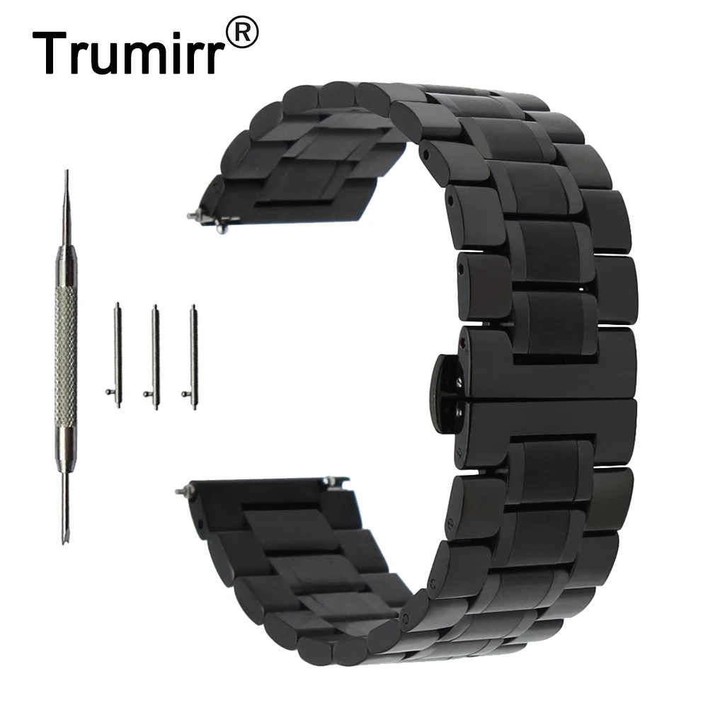 Ремешок из нержавеющей стали для Samsung Gear S2 Classic R732/R735 быстросъемный браслет с