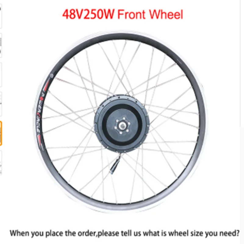 48v250wfrontwheel Переднее моторное колесо 36 в 48 в 250 Вт 350 Вт 500 Вт комплект для электровелосипеда, безщеточное зубчатое колесо для электровелосипеда - Цвет: 48v250wfrontwheel