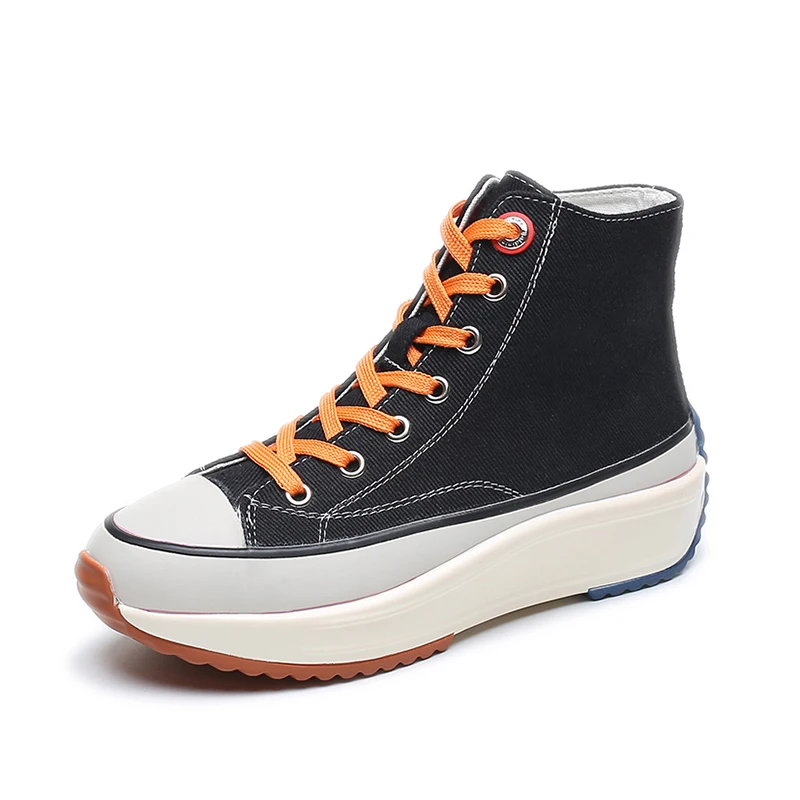 Fujin/женская обувь на плоской подошве Сезон весна-лето Шикарная парусиновая