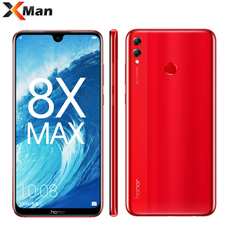 Honor 8X Max 7 12 'Ɗ/6 GB 64GB Двойная камера Android 8 1 Восьмиядерный аккумулятор 5000mAh экран