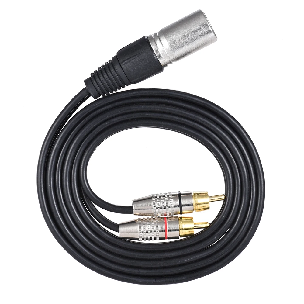 Ammoon 1 XLR штекер 2 RCA стерео аудио кабель Разъем Y разделительный провод шнур (1 5 м/4 9
