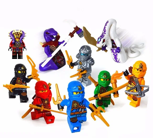 15/9/6Pcs/lot Ninjagoe Super Hero Yang Gereral Kozu Echo Zane Pythor Giant Stone Kai figures Compatible legoingly ninjago | Игрушки и